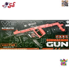 تصویر تفنگ و مسلسل ساچمه ای تیر ژله ای و رگباری اسباب بازی مدل ددپول VECTOR GUN F930E 