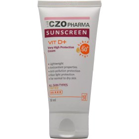 تصویر کرم ضدآفتاب اگزوفارما بی‌رنگ انواع پوست SPF50 حجم 50 میلی‌لیتر Eczopharma Sunscreen Cream Invisible All Type Skin SPF50 50ml