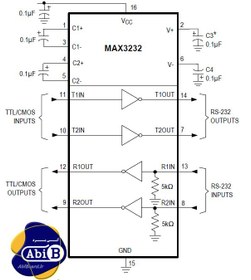 تصویر آی سی سریال MAX3232ESE 