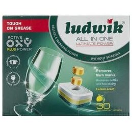 تصویر قرص ماشین ظرفشویی لودویک مدل All in One Ultimate Power بسته 30 عددی Ludwik All in One Ultimate Power Dishwasher Tablets 30Pcs