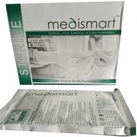 تصویر دستکش جراحی Medi Smart - 6.5 / کم پودر Medi Smart gloves