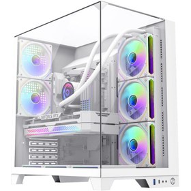 تصویر کیس گیمینگ گیم مکس مدل Infinity Plus WH GAMEMAX Infinity Plus WH Mid Tower Computer Case