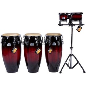 تصویر ست تومبا و بانگو Pearl مدل Elite Congas OAK 