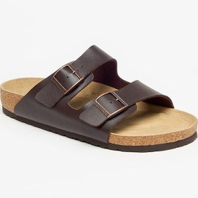 تصویر صندل مردانه با جزئیات قفل‌دار و راحتی پوشیدن برند le confort Men Buckle Detail Slip-On Sandals