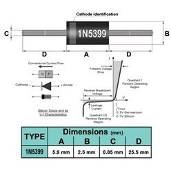 تصویر دیود 1N 5399=BY299 DIODE 1N 5399=BY299