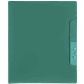 تصویر کلیر بوک 60 برگ با قاب مات قفل فلزی سایز A5 رنگ سبز پاپکو 