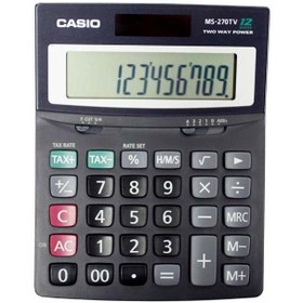 تصویر ماشین حساب مدل MS-270TV کاسیو ا Casio MS-270TV calculator Casio MS-270TV calculator