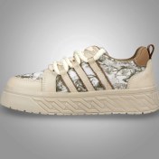 تصویر ونس زنانه آدیداس طرحدار کرم سبز کد 2297 