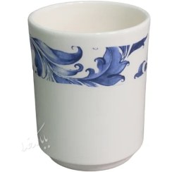 تصویر گلدان سرامیکی مدل گل آبی 