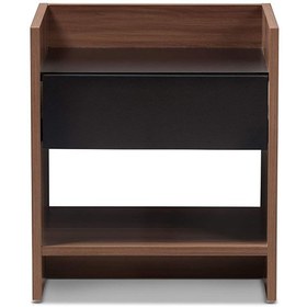 تصویر میز پاتختی مدل PT147 - ملامینه / سفید 