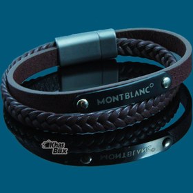 تصویر دستبند چرمی پسرانه MONT BLANC ا MONT BLANC Leather Bracelet MONT BLANC Leather Bracelet