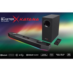 تصویر ساندبار کریتیو مدل Sound Blasterx Katana با توان ا Creative Sound Blasterx Katana Soundbar 75 W Creative Sound Blasterx Katana Soundbar 75 W