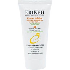 تصویر کرم ضد آفتاب SPF 50 فاقد چربی اریکه 50 میل(بژ طبیعی) Erikeh Oil Free Sun Screen Cream SPF50 50 ml