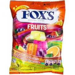 تصویر آبنبات فوکس با طعم میوه 125 گرمی FRUITS OVAL CANDY FOX,S