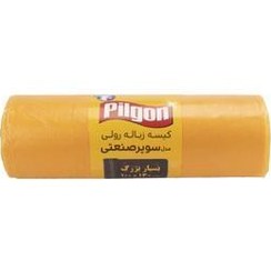 تصویر کیسه زباله پیلگون رولی صنعتی(زرد) در بسته 6 عددی 