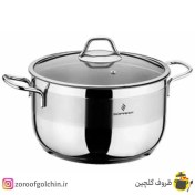 تصویر قابلمه استیل سوفرام ترکیه‌ مدل سافت سایز ۲۲ Sofram Turkey Steel Pot Soft Model Size 22