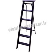 تصویر نردبان شش پله فلزی شفا ارتفاع ۱۵۰ سانتیمتر 