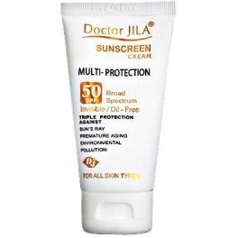 تصویر کرم ضد آفتاب دکتر ژیلا مدل مولتی پروتکشن حجم ۵۰ میلی لیتر SPF50 بی رنگ 