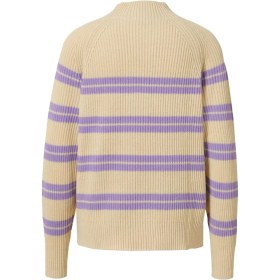 تصویر پلیور بافت کرم و بنفش زنانه چیبو 