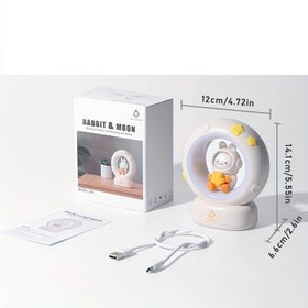 تصویر چراغ خواب اتاق کودک طرح خرگوش مدل لمسی 