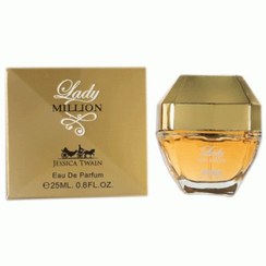 تصویر عطر کوچک زنانه جسیکا JESSICA TWAIN رایحه لیدی میلیون Lady MILLION حجم 25 میلی لیتر 