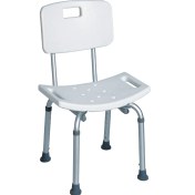 تصویر صندلی حمام سالمند تمام آلومینیوم ضد زنگ با قابلیت تنظیم ارتفاع 
