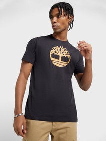 تصویر تی‌شرت با لوگوی درخت رودخانه کنبک برند timberland Kennebec River Tree Logo T-Shirt