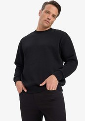 تصویر سویشرت مردانه مشکی دفکتو 