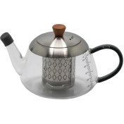 تصویر قوری پیرکس بی.وی.کی دسته دودی VK 324306 Pyrex BVK teapot with smoked handle VK 324306