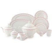 تصویر سرویس چینی زرین 12 نفره کامل فرانسیس صورتی (103 پارچه) Zarin Iran Neo-Classic Francis-Pink 103 Pieces FDC Dinnerware Set