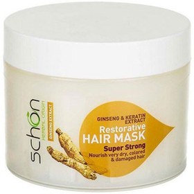 تصویر ماسک موی سر جینسینگ و کراتین شون ginseng and keratin restorative hair mask SCHON