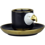 تصویر قهوه خوری جفتی طرح عقاب برند کاراجا 