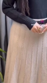 تصویر دامن بافت گپ خارجی - کرم 