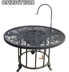 تصویر میز آتشدان باغی فلزی 