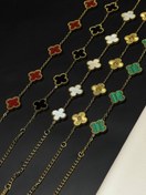 تصویر ست دستبند گردنبند انگشتر و گوشواره ونکلیف - طلایی 