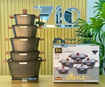 تصویر سرویس قابلمه گرانیتی زیو مدل ZCS-8550 ظرفیت ۱۰ پارچه 