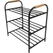 تصویر جاکفشی دسته چوبی 3 طبقه آس کد 7362 