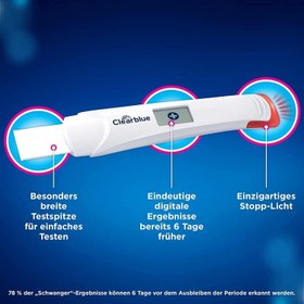 تصویر تست بارداری Clearblue پک 3 عددی 3packs Clearblue Pregnancy Test