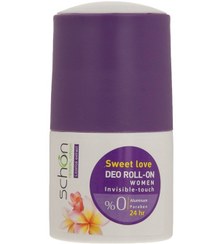تصویر دئودورانت رول ضد تعریق زنانه شون مدل سوییت لاو فاقد آلمینیوم حجم 50 میل Deodorant Sweet Love Roll-On for women 50ml