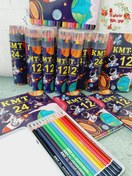 تصویر مداد رنگی ۱۲ رنگ لوله ای KMT 