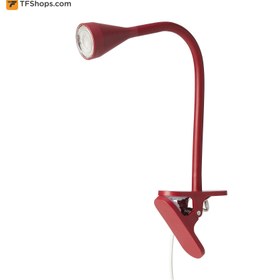 تصویر چراغ مطالعه ایکیا مدل NAVLINGE قرمز LED clamp spotlight