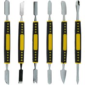 تصویر ست اسپاتول فلزی ۶ عددی TE-666 