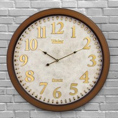 تصویر ساعت دیواری والار کد 601 - قهوه ای Walar wall clock code 601