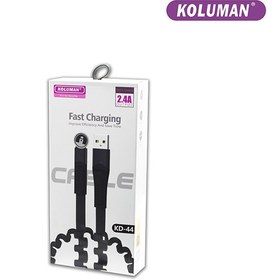 تصویر کابل تبدیل USB به لایتنینگ کلومن مدل KD-44 KOLUMAN KD-44 USB TO LIGHTNING CHARGE AND SYNC DATA CABLE