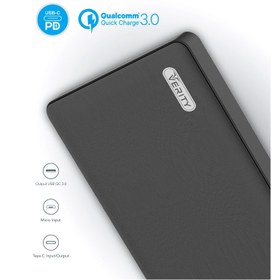 تصویر پاوربانک Verity ظرفیت 20000mAh مدل V-PH101-20 