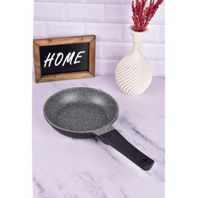 تصویر تابه گرانیت کفه چدن سایز 24 یونیک مدل u کد UN-8901 Granite pan with cast iron base, size 24, Unique model U, code UN-8901