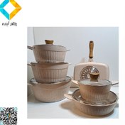 تصویر سرویس قابلمه هافنر مدل 22 پارچه طرح ماهی HO260 Hofner Cookware Set HO260