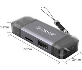 تصویر کارتخوان و رم ریدر اوریکو Orico 2CR61 USB2.0 6-in-1 Card Reader 