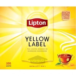 تصویر چای کیسه ای لیپتون مدل زرد ۱۰۰ عددی 