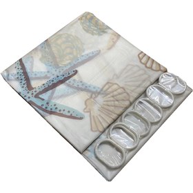 تصویر پرده حمام کد PH291 سایز 180x180 سانتی متر آویز حمام